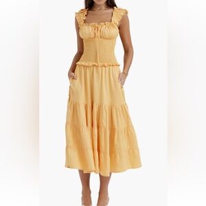 House of CB Phedra Ruffle Smocked Bodice sundress